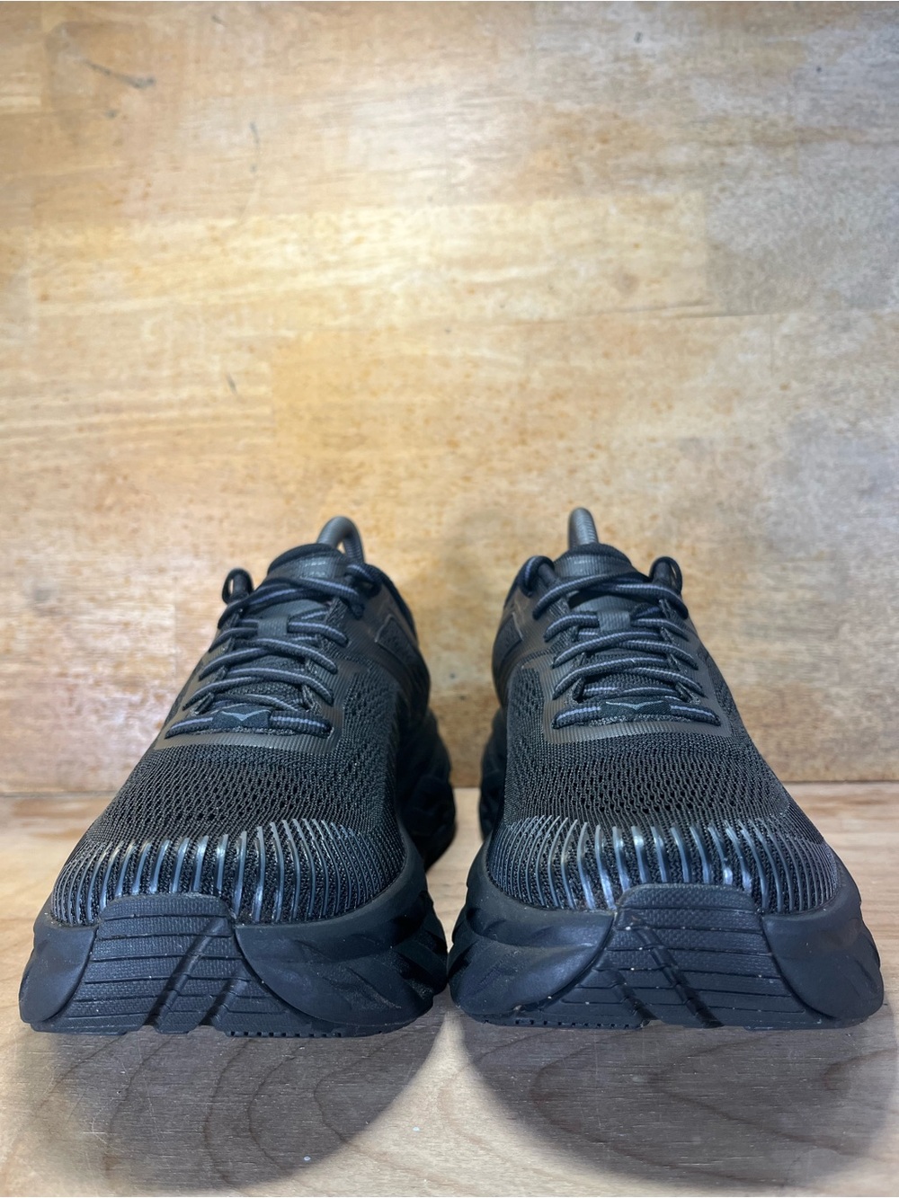 Hoka One One Bondi 7 REFLECTIVE Womens Size 7 Wide Running Shoes Sneakers Black - Picture 2 of 12